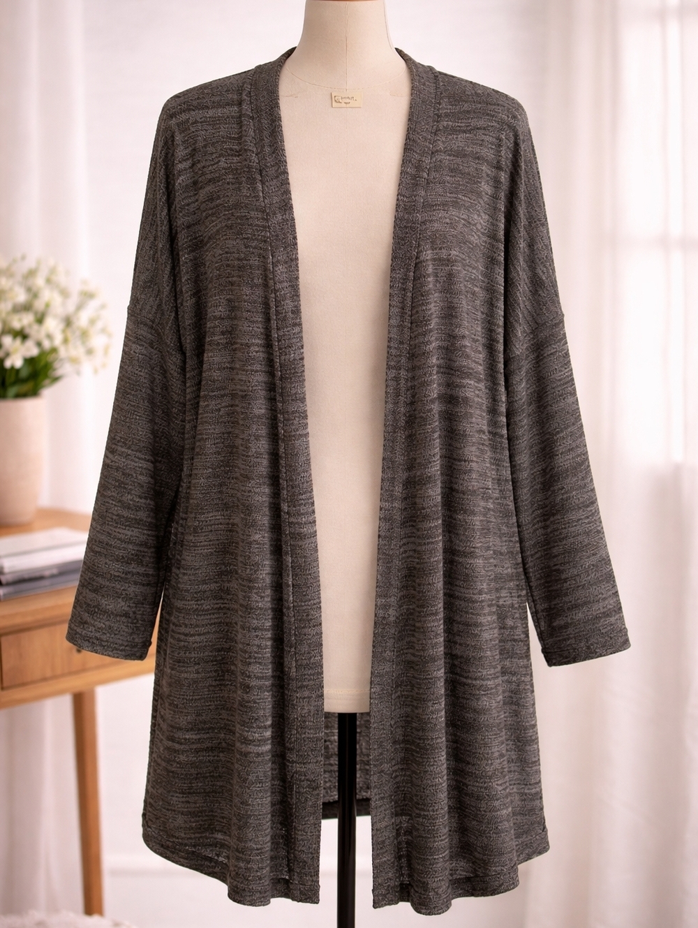 J.Jill Wearever Longline Cardigan | Space Dyed | Size Medium